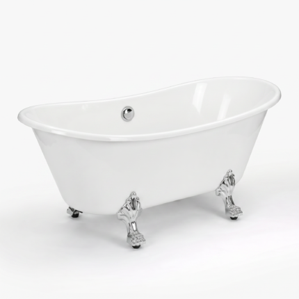 Bồn tắm Clawfoot Chrome