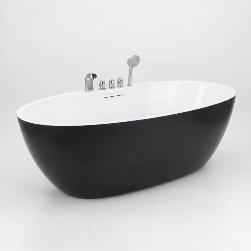 Bồn tắm Oval Đen Trắng